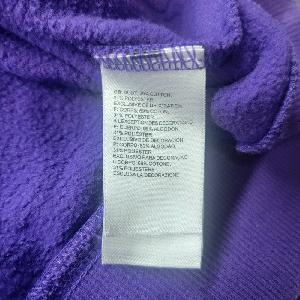 The North Face Mens Purple Box Logo Pullover Hoodie Sweatshirt Small NF0A3FRE